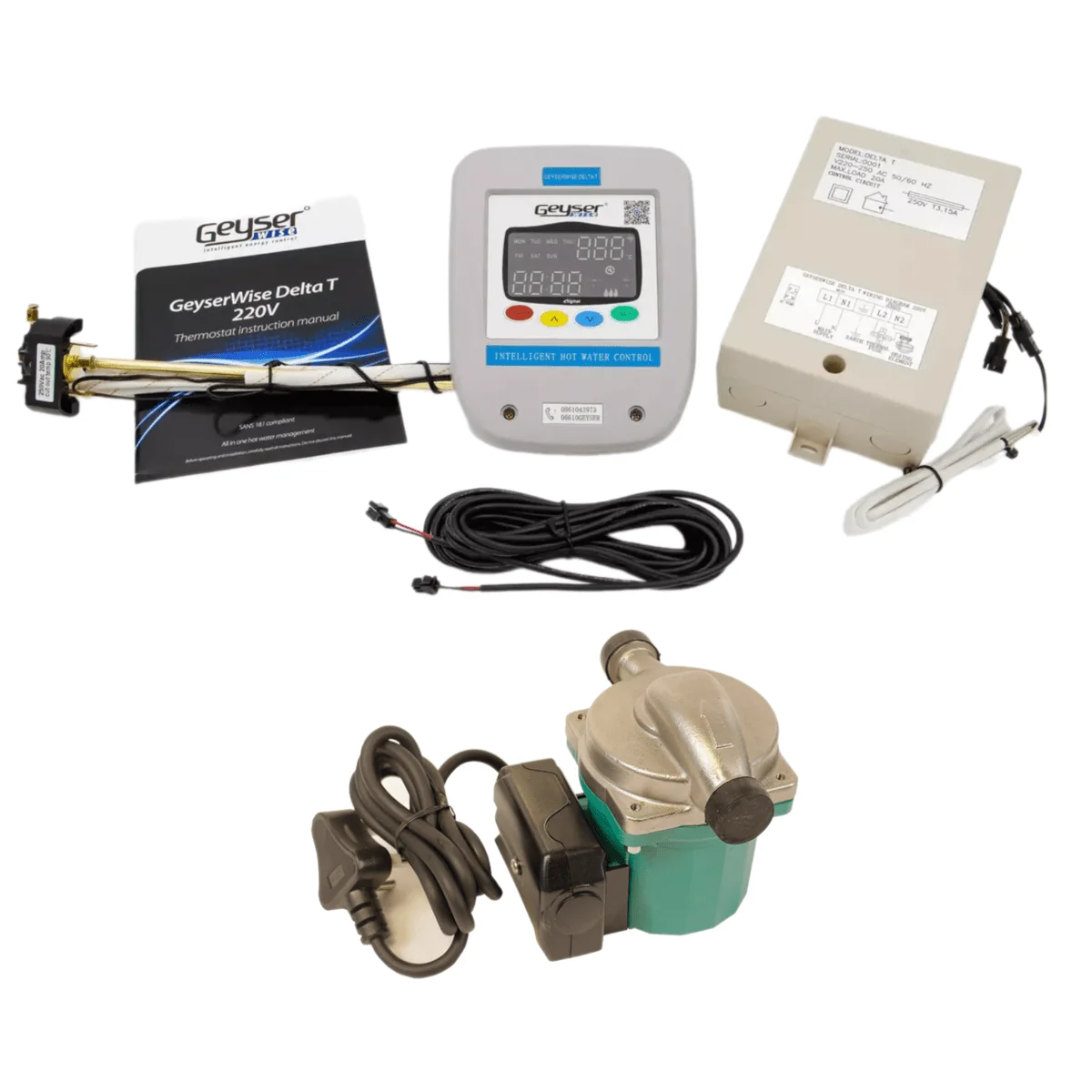 Geyserwise Delta T 220V Pump Kit with Wifi