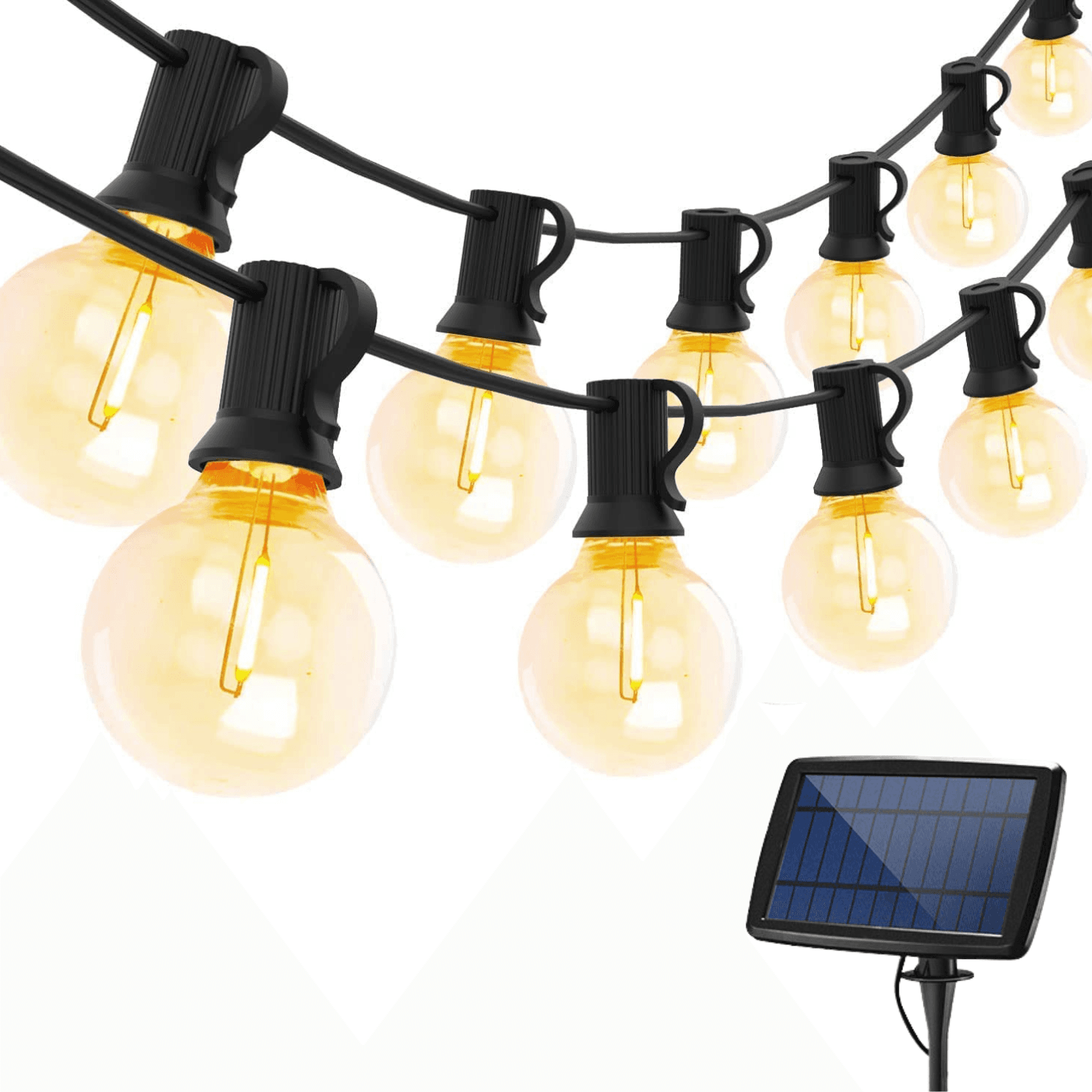 Stellar Lighting 10m Solar Powered Classic 25 LED Bulb String Lights
