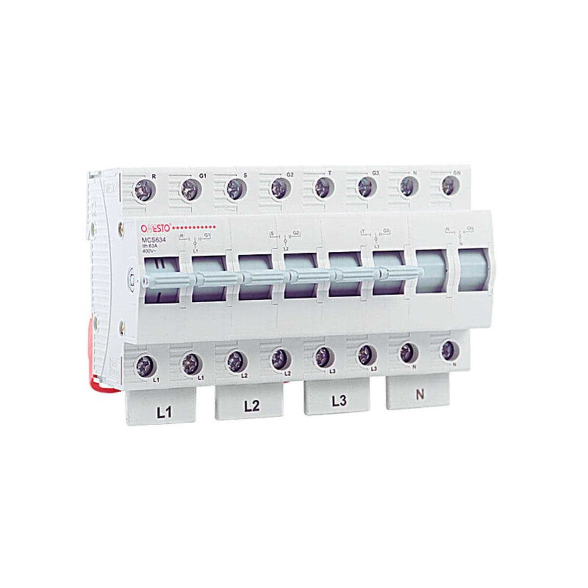 Onesto 63A 400V AC 4 Pole Change Over Switch