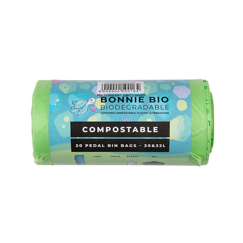 Bonnie Bio 15 x 30-32L Compostable Bin Bags Roll - Carton of 20