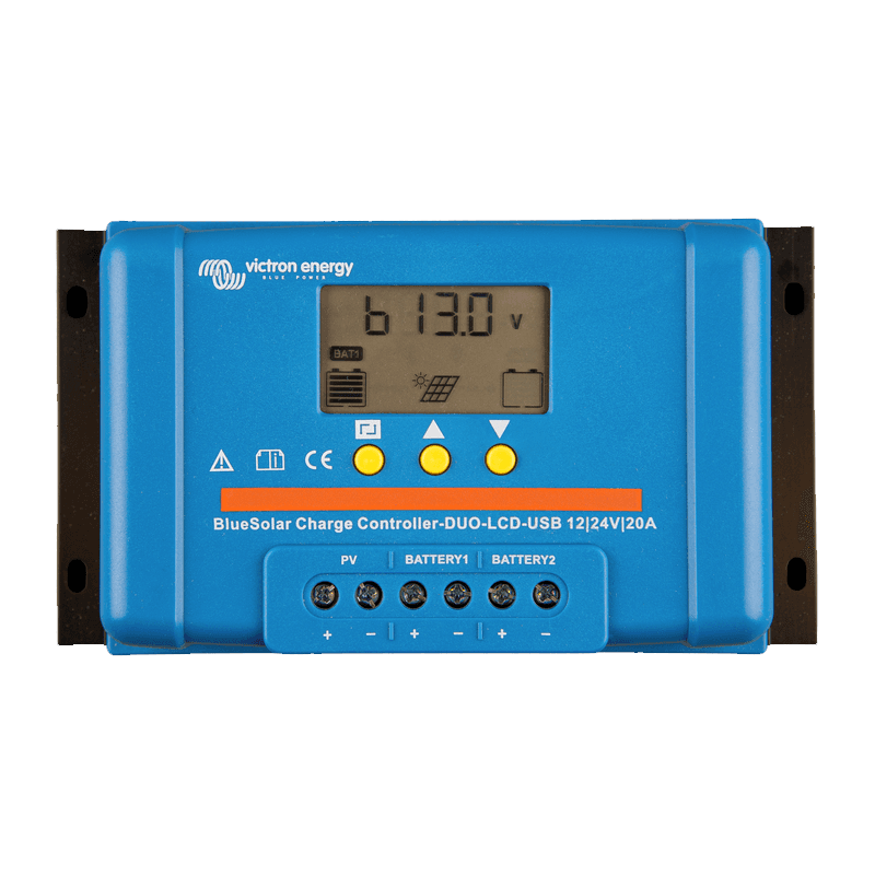 Victron Blue Solar 12V-24V-20A DUO PWM Charge Controller with LCD & USB