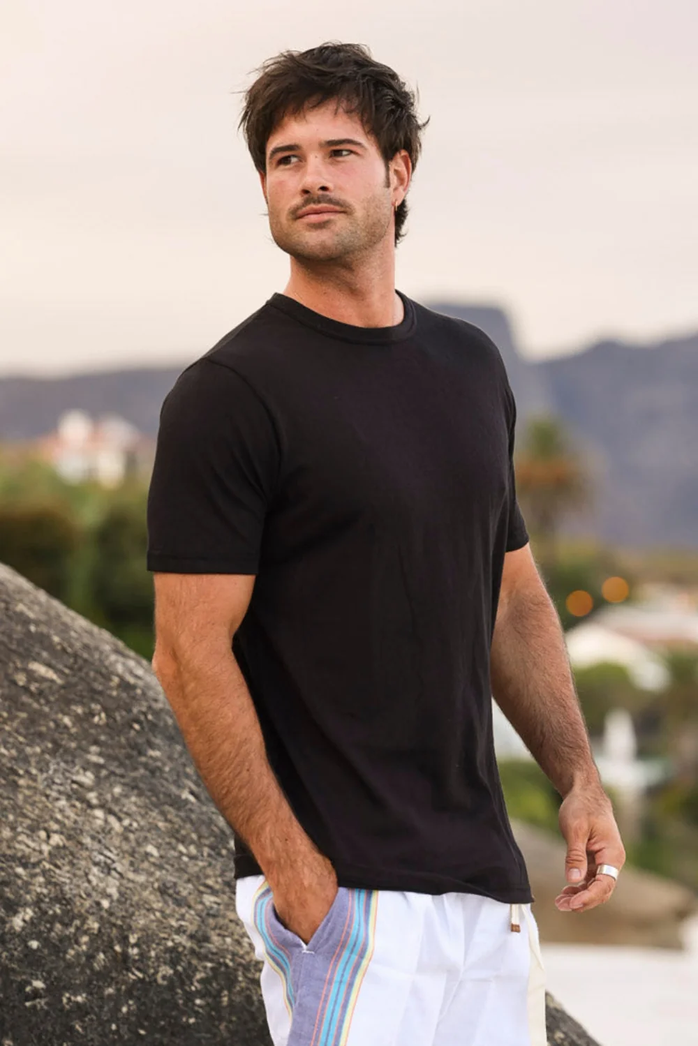 Cool Touch Cotton T-Shirt - Black