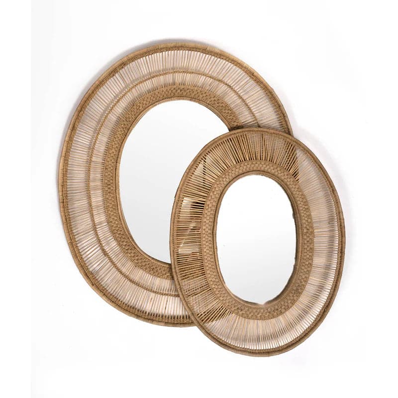 Oval Cane Mirror