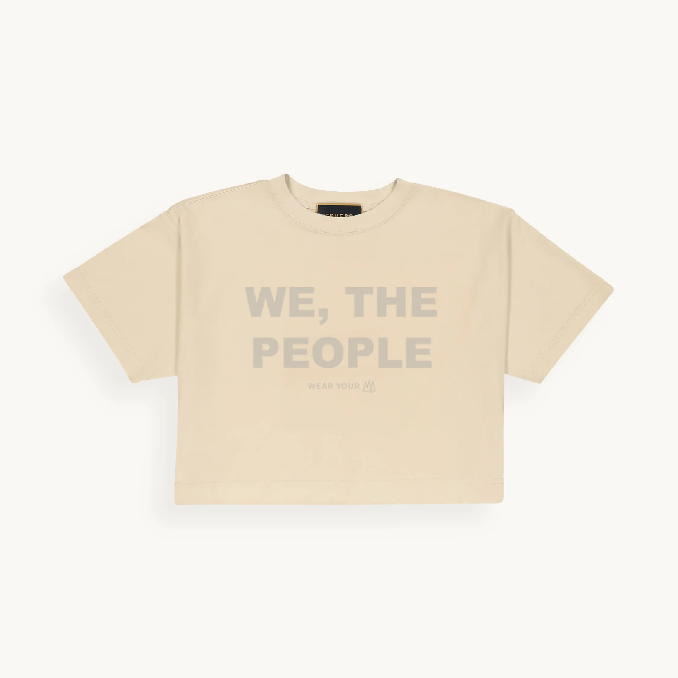 WE THE PEOPLE | CROPPED OATMEAL T-SHIRT