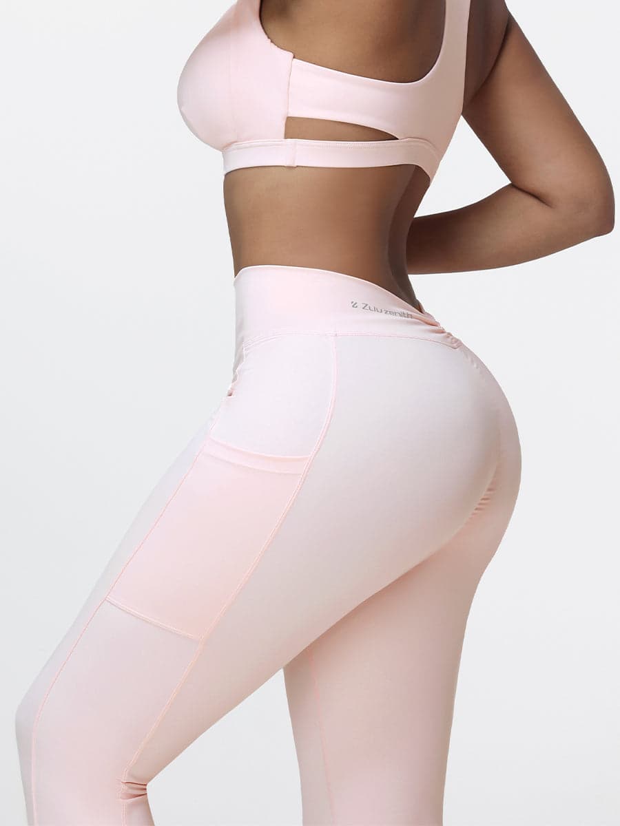 Women's High Waist V-Back Leggings with Pockets