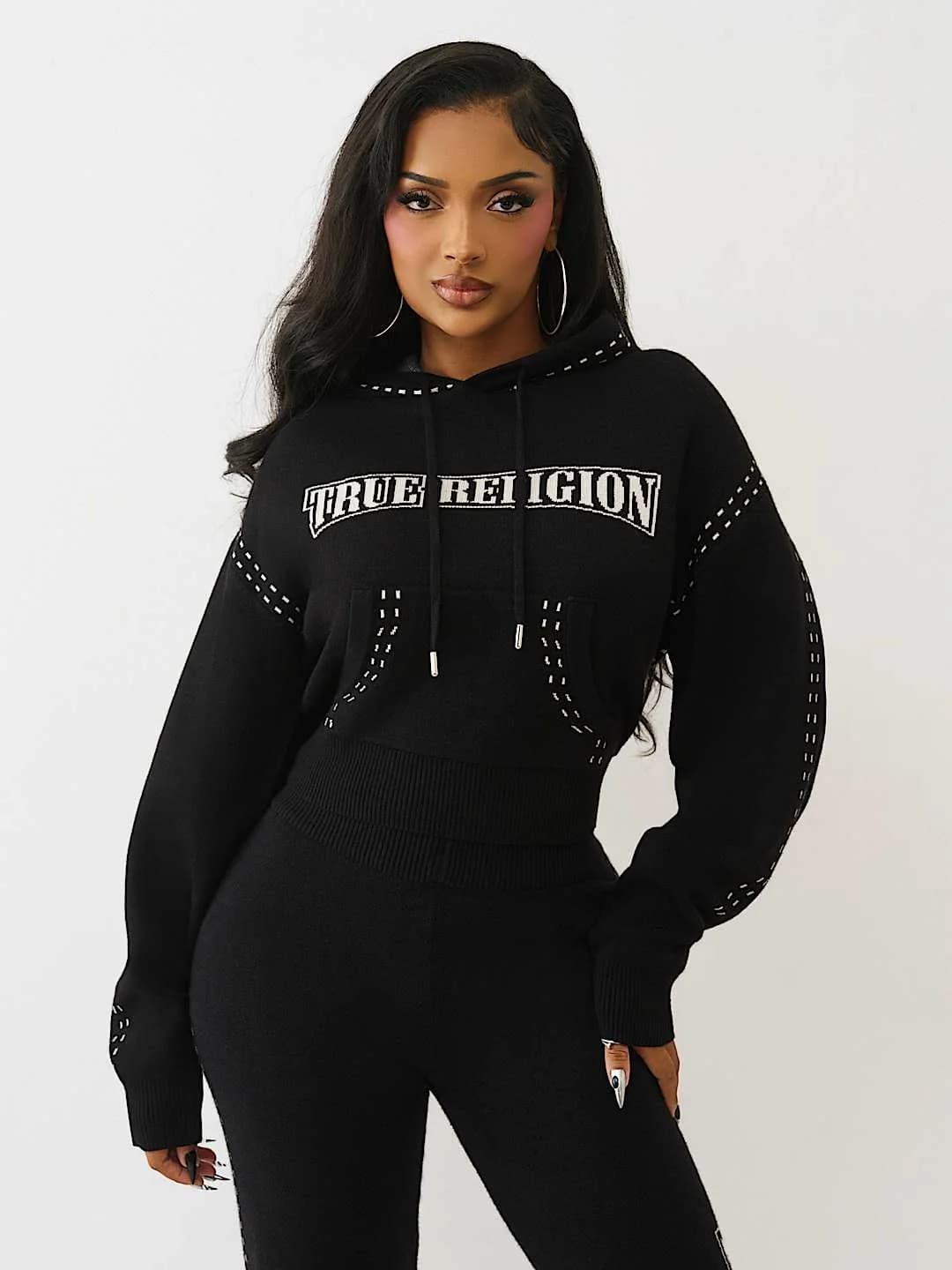 TRUE RELIGION HOODIE JET BLACK