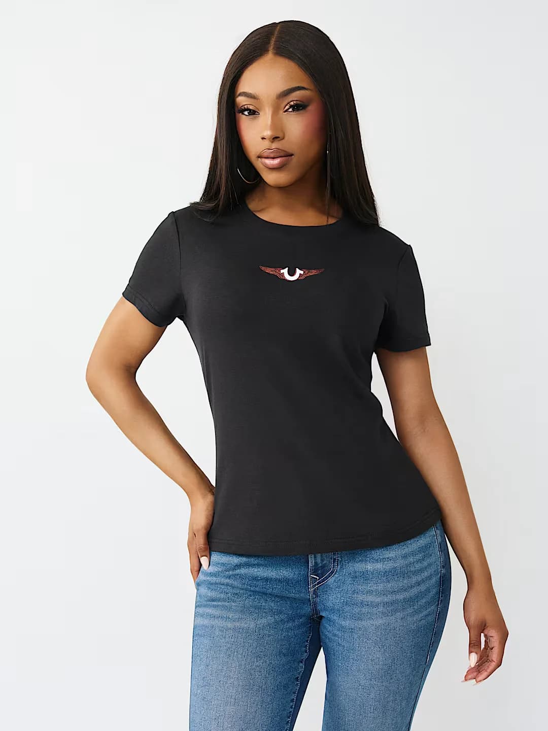 True Religion T-Shirt Hs Wing Jet Black