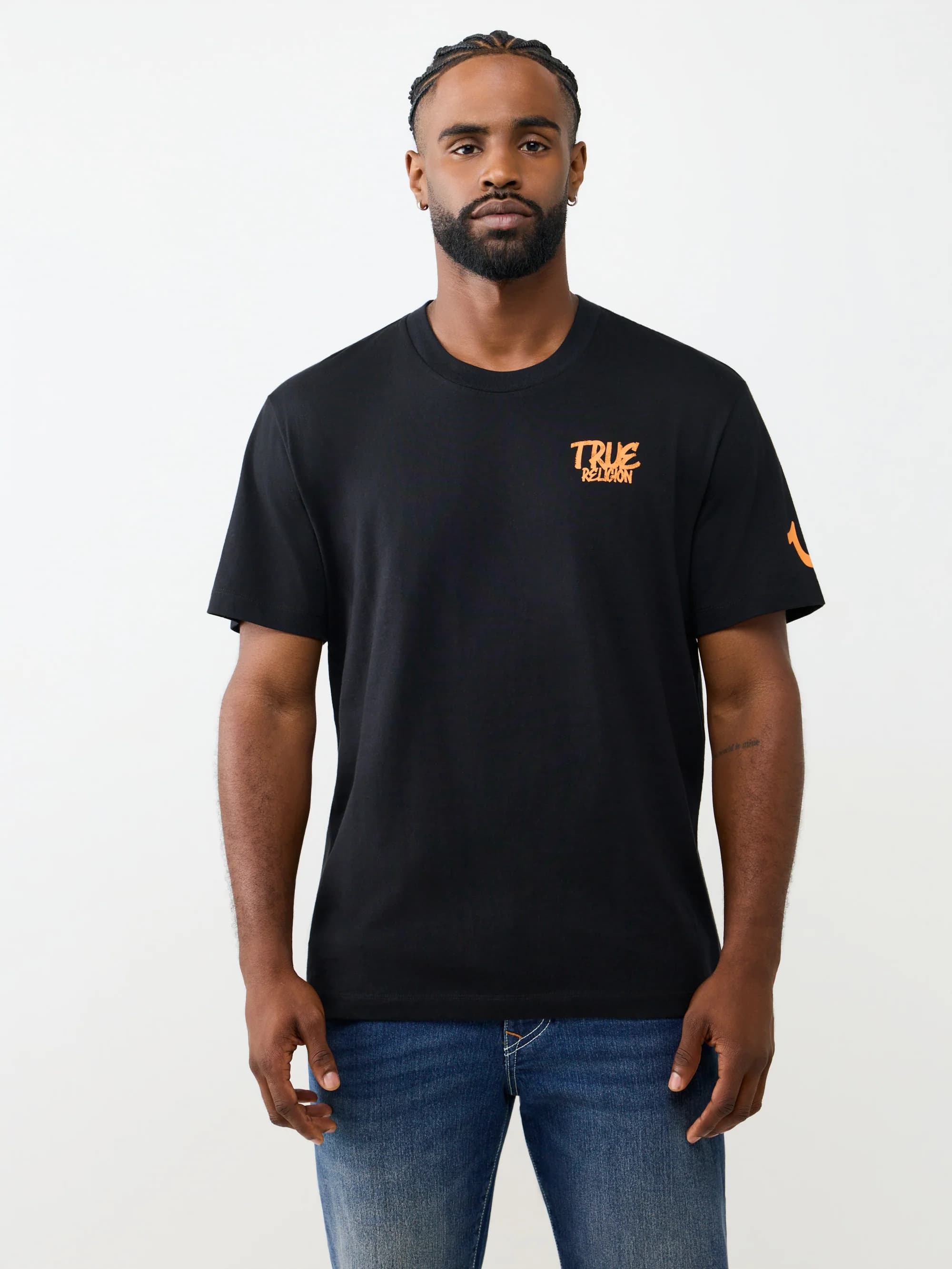 True Religion T-Shirt Sketchbook Jet Black