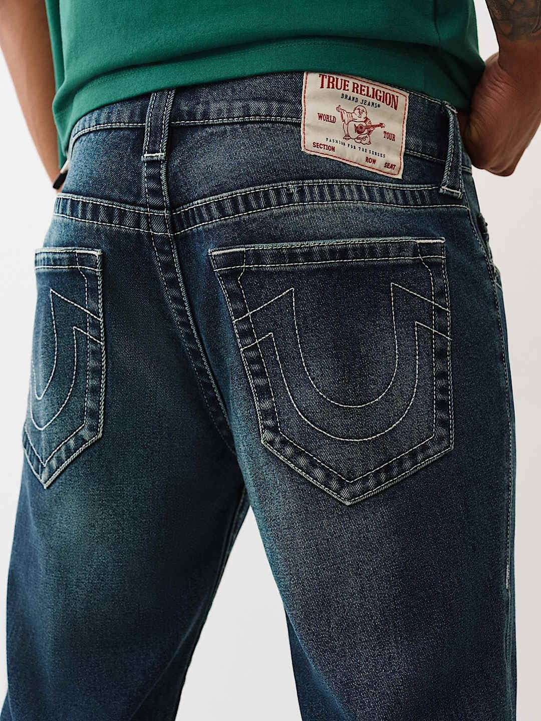 True Religion Jeans Rocco Sn No Flap 32 In Gotham Grind Dark Wash