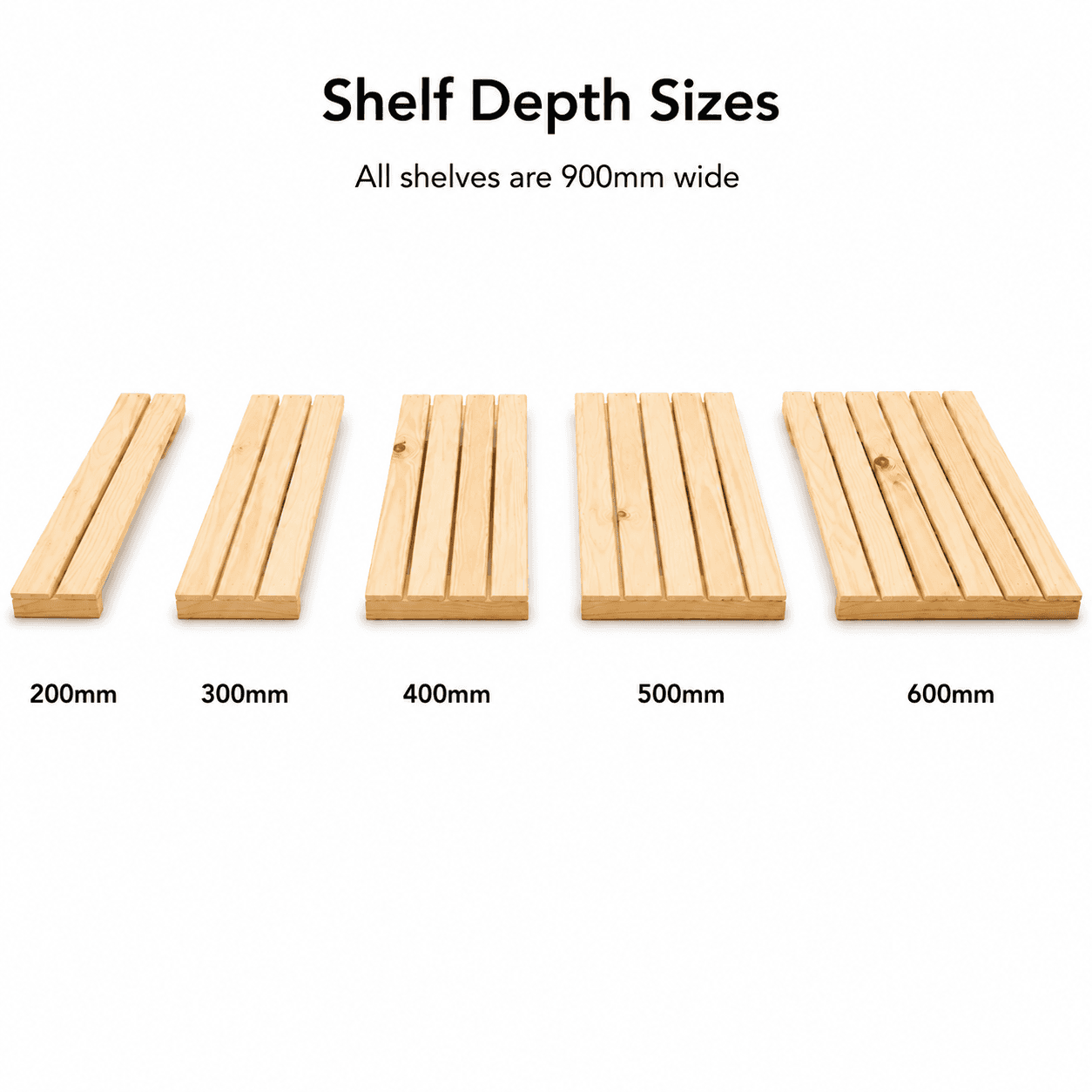 🪵 Premium Linen Grade Shelf 900mm x  (200mm / 300mm / 400mm / 500mm / 600mm Depth Options)