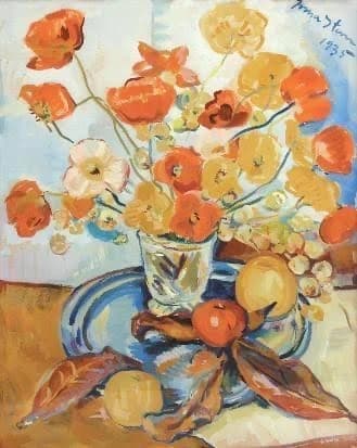 Still Life with Poppies and Fruit