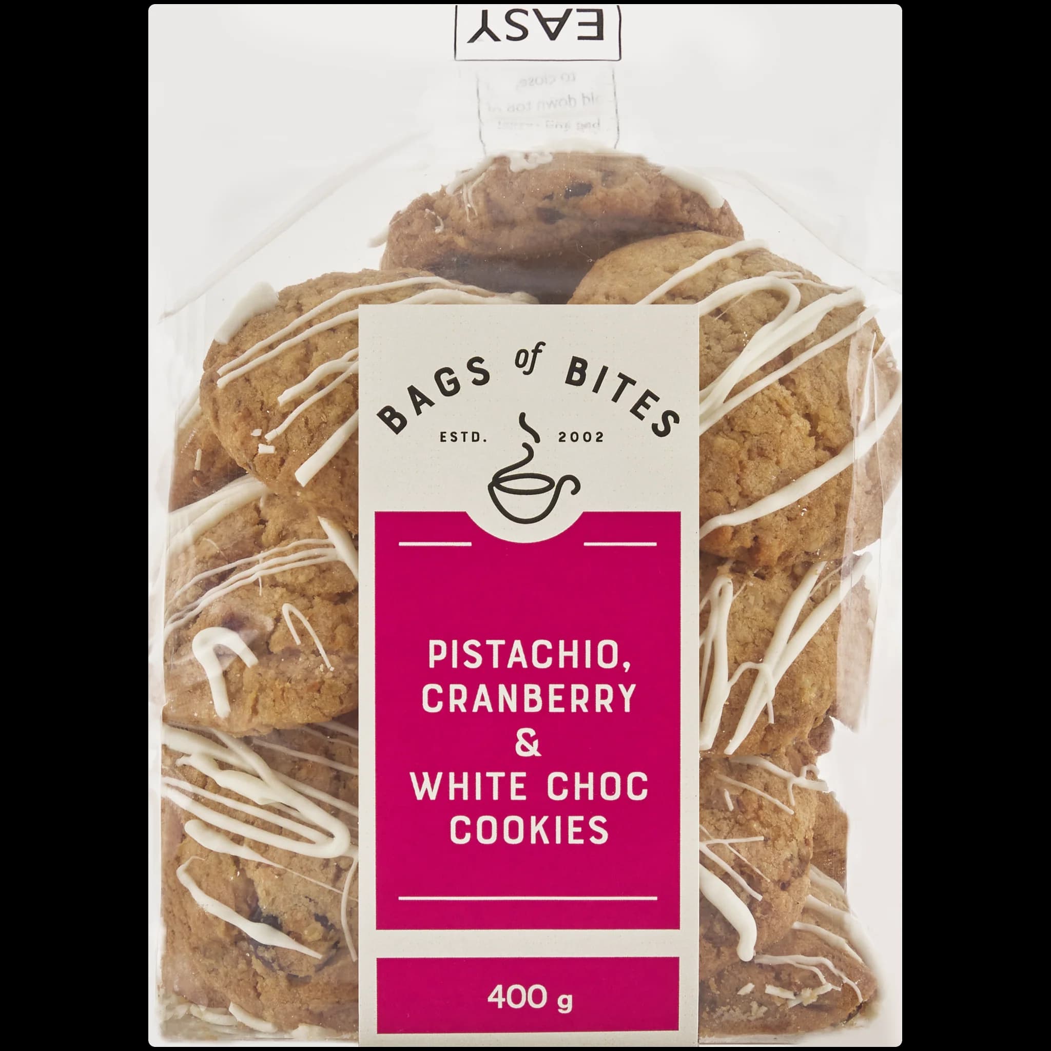Pistachio, Cranberry & White Choc Cookies