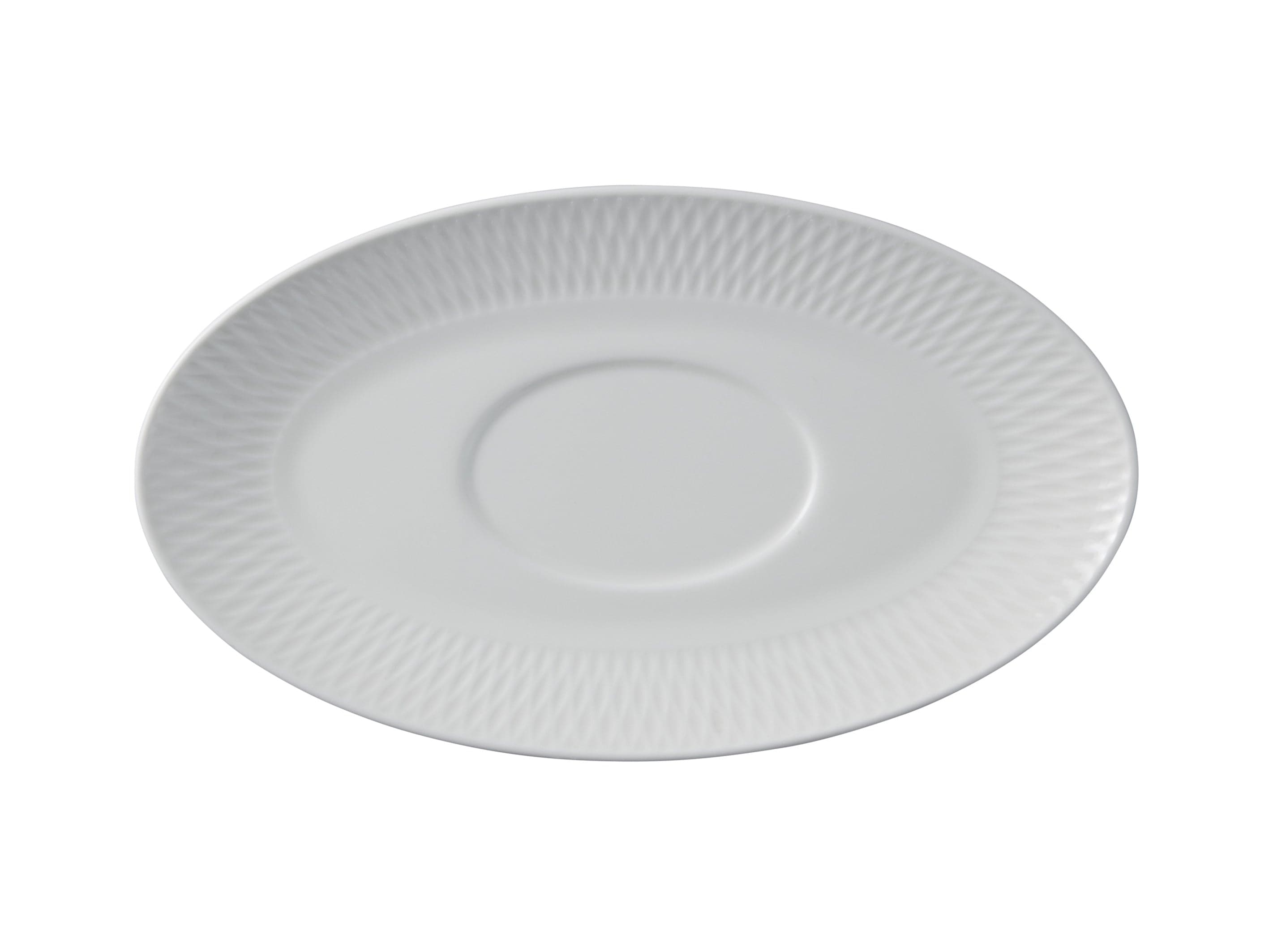 MW White Basics Diamonds Gravy Boat & Saucer 480ML Gift Boxed