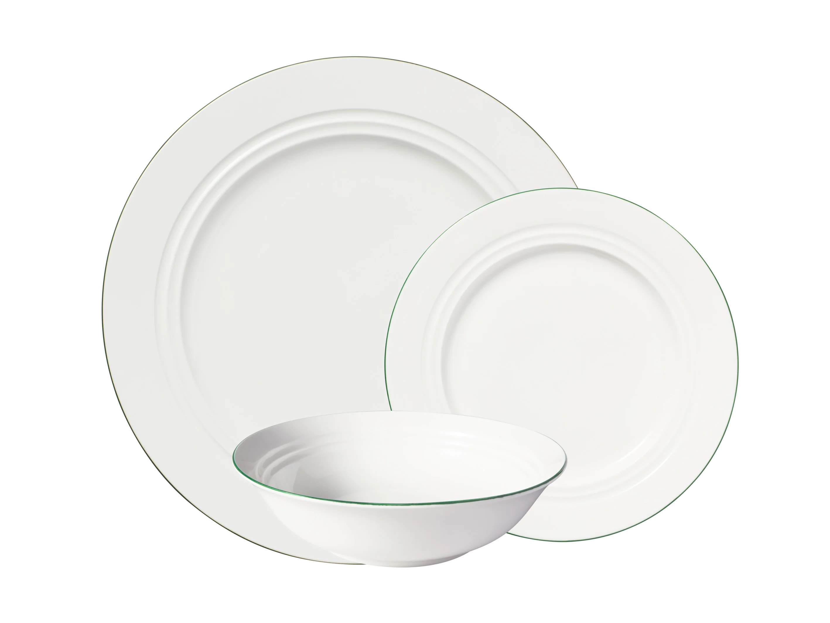 MW White Basics Edge Rim Dinner Set 12pc Gift Boxed