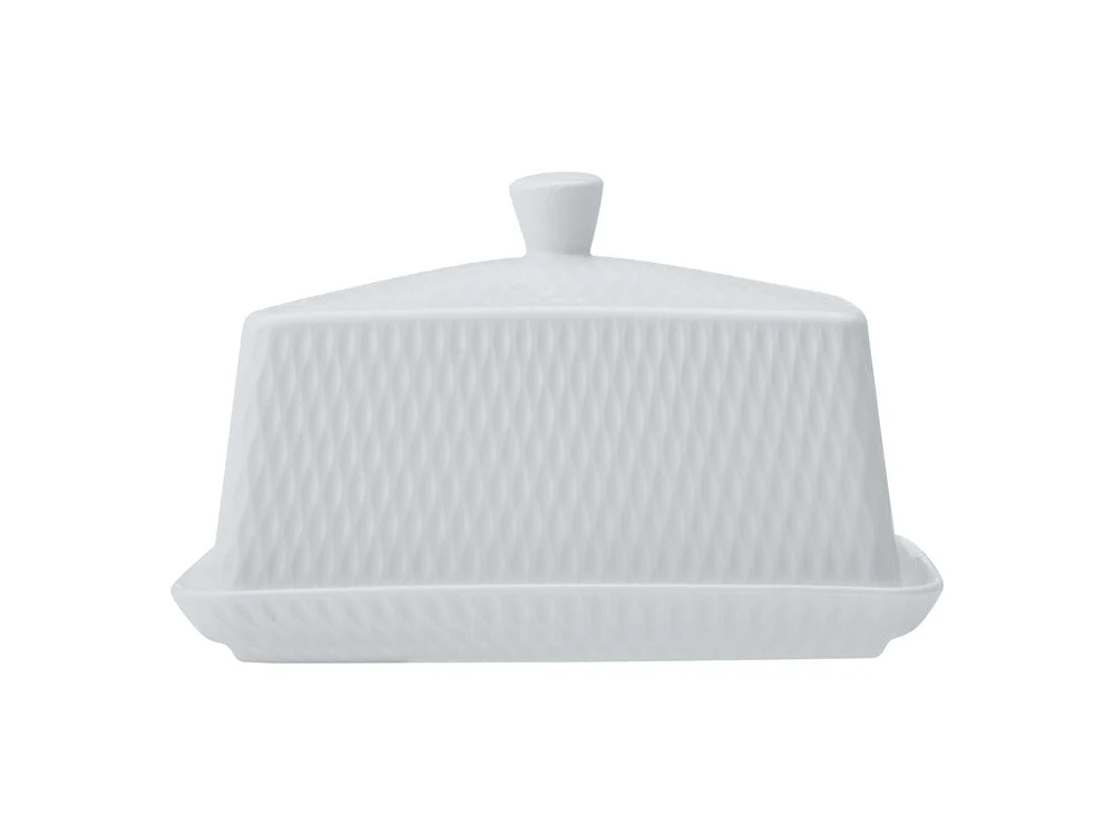Maxwell & Williams White Basics Diamonds Butter Dish