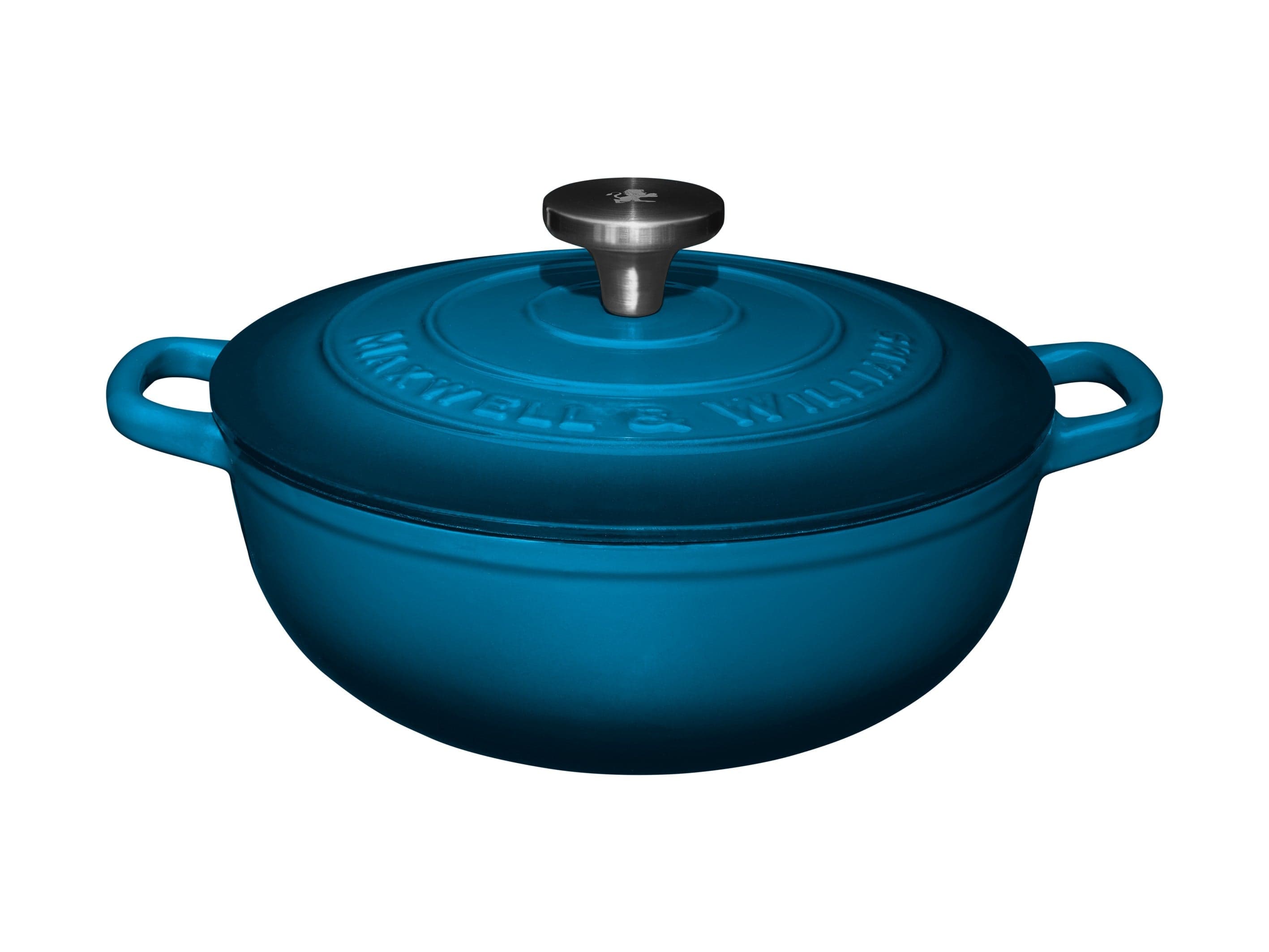 Maxwell & Williams Cast Iron Round Casserole Midnight Blue 24cm Gift Boxed