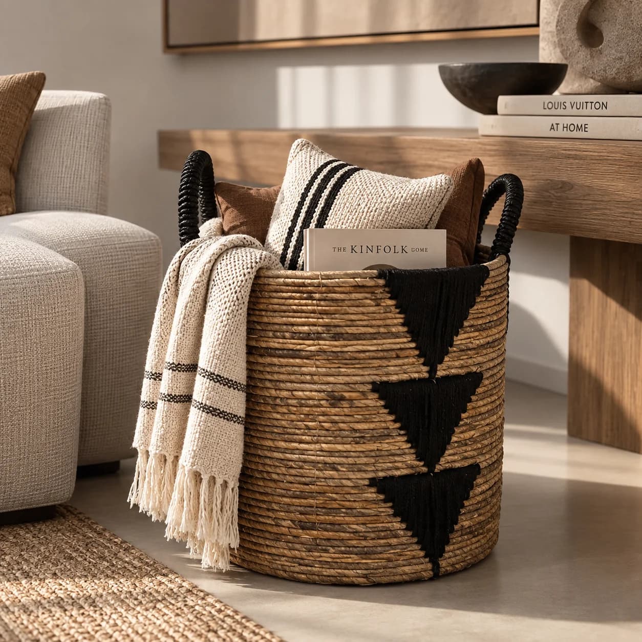 Basket Black Triangles | Large