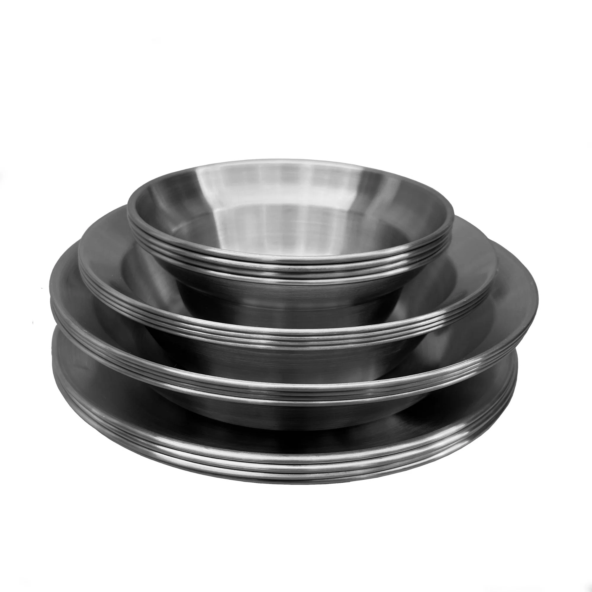 Toaks Compact Stainless Steel Dinnerware Set, 16 Piece