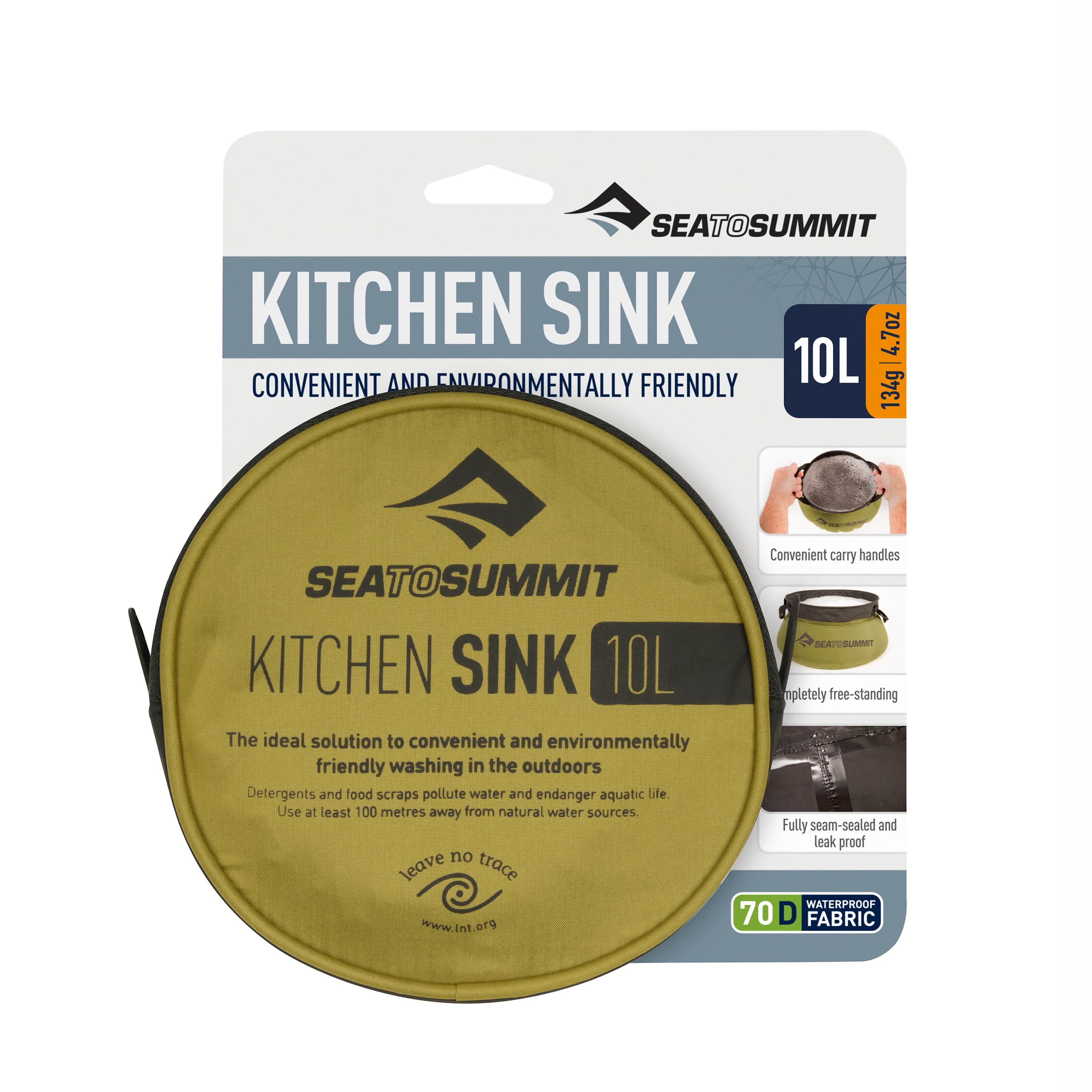 Sea To Summit Kitchen Sink with Handles, 10 Litre