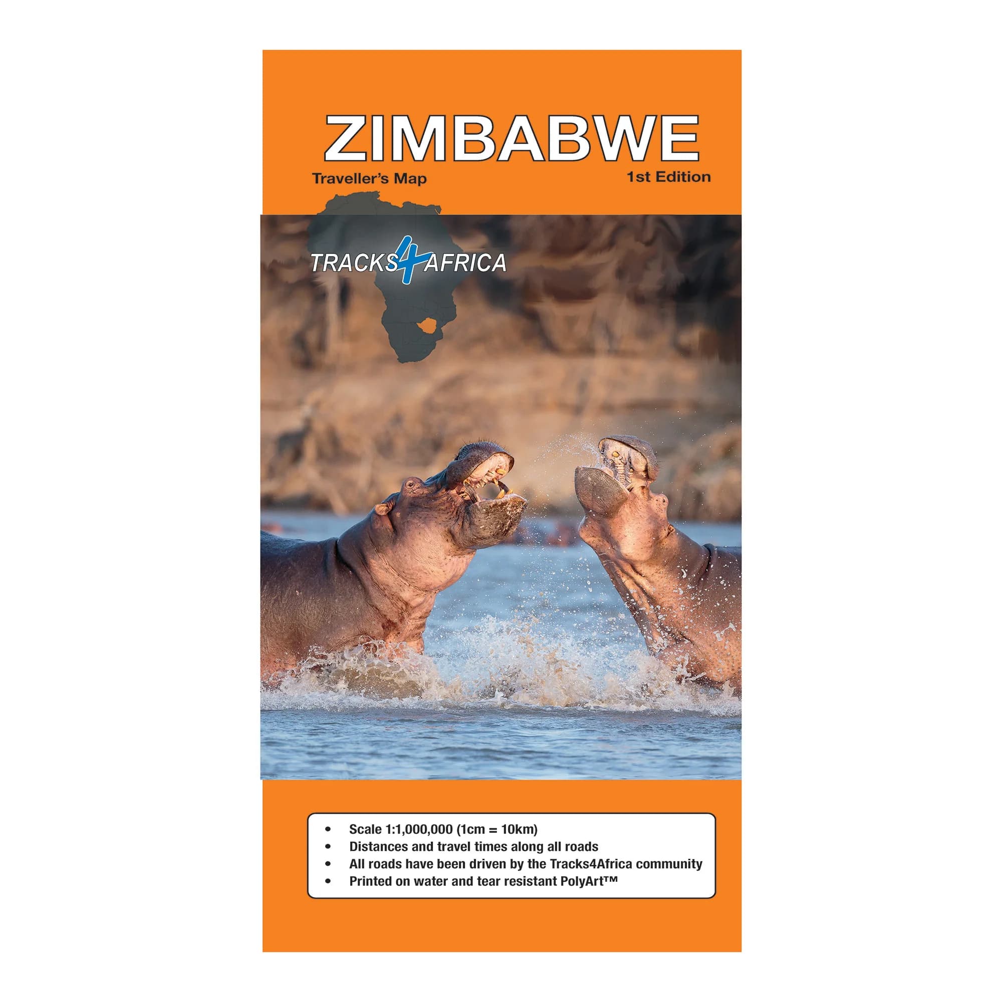 Tracks4Africa Zimbabwe Traveller's Map, Edition 1