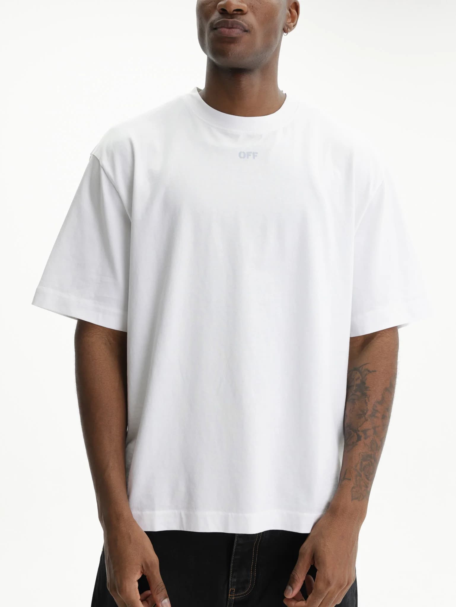Off - White T-Shirt New Off Stamp Skate White