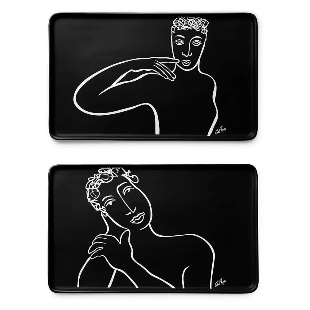Carrol Boyes Set Of 2 Rectangular Platters, In Good Taste