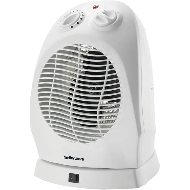 Mellerware White Oscillating Fan Heater