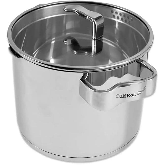 Carrol Boyes 24cm Stainless Steel Stock Pot, Flow, 7L