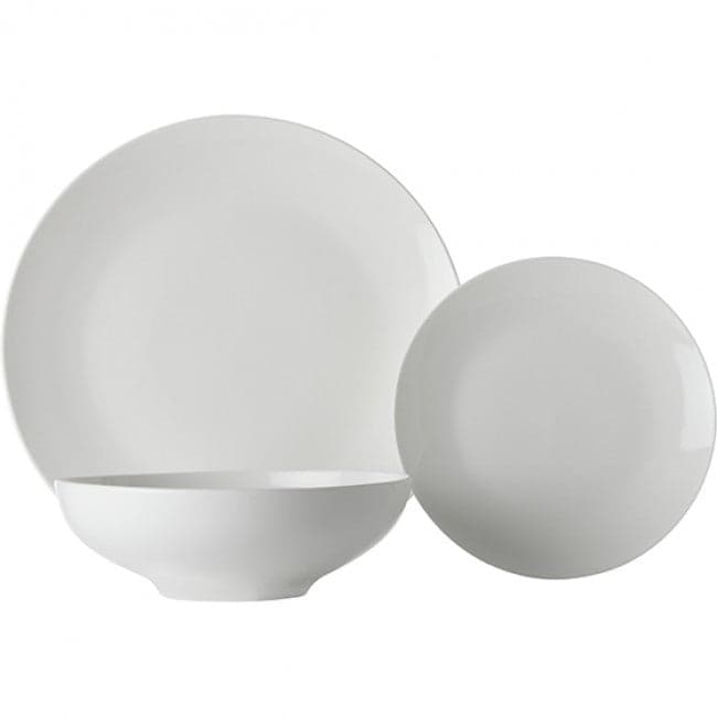 Maxwell & Williams White Basics Coupe Dinner Set, Tribeca, 18pc