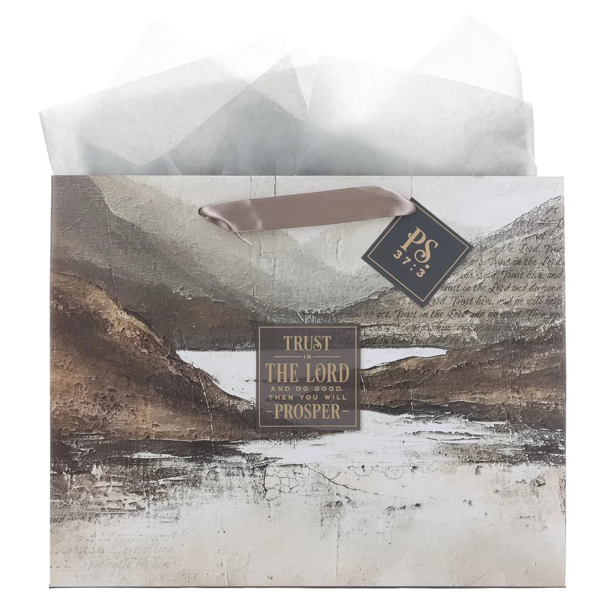 Trust in the Lord Large Landscape Gift Bag with Gift Tag