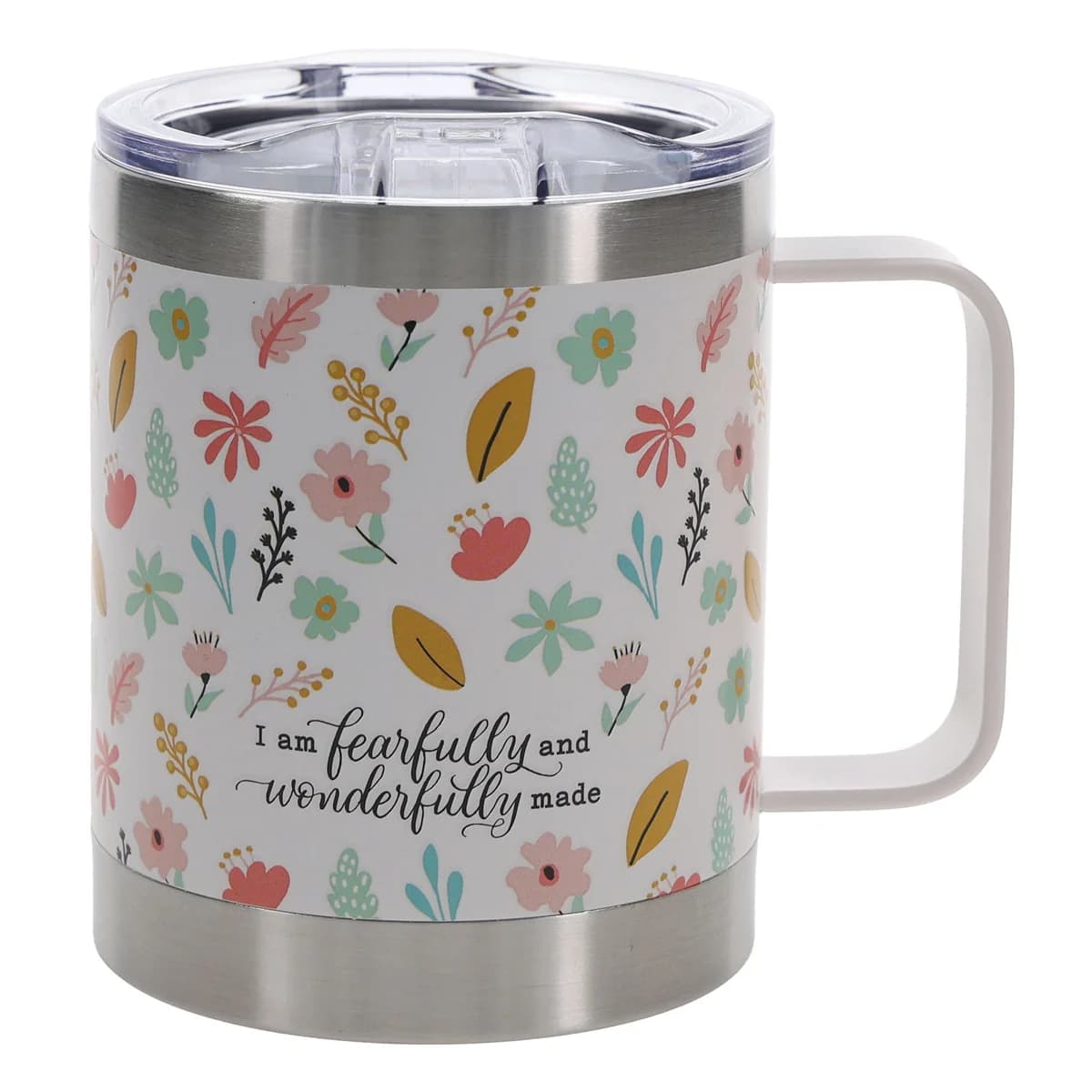 Travel Mug - Fearfully and Wonderfully Made (Stainless Steel, Camp Style)