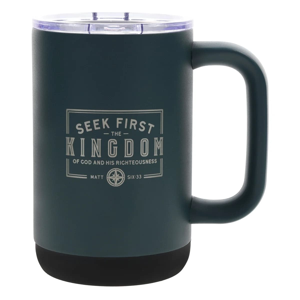 Travel Mug - Seek First the Kingdom of God (Stainless Steel, Camp Style)