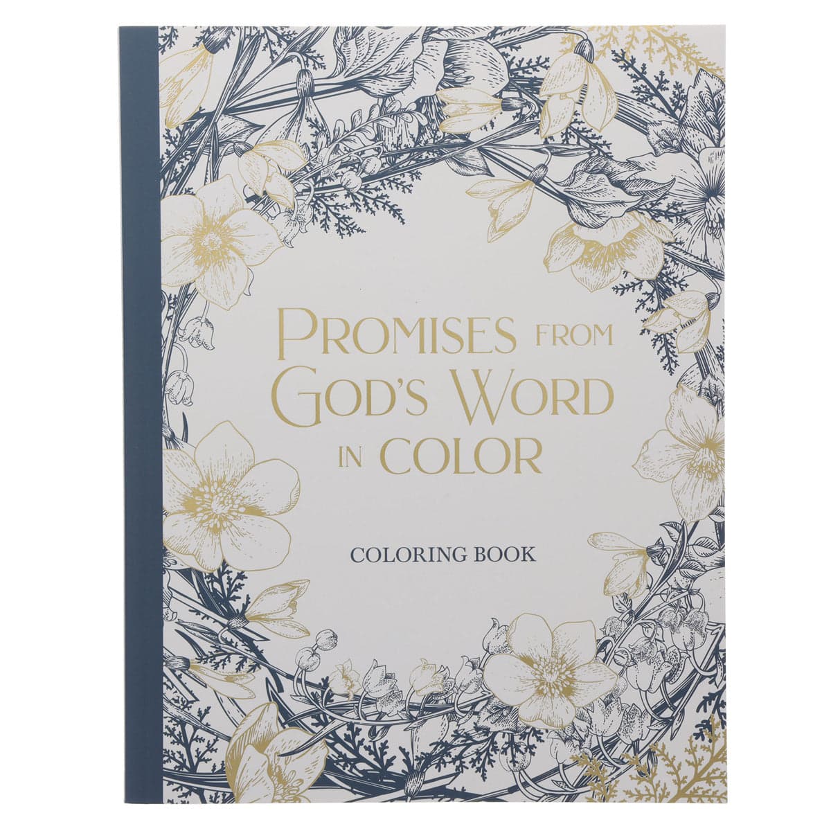 Promises from God's Word in Color Blue Floral Coloring Book (Paperback)