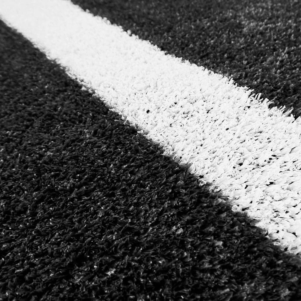 MiRox Astro Turf - Black with White Lanes 2m wide x 1m long (sold p/lm)