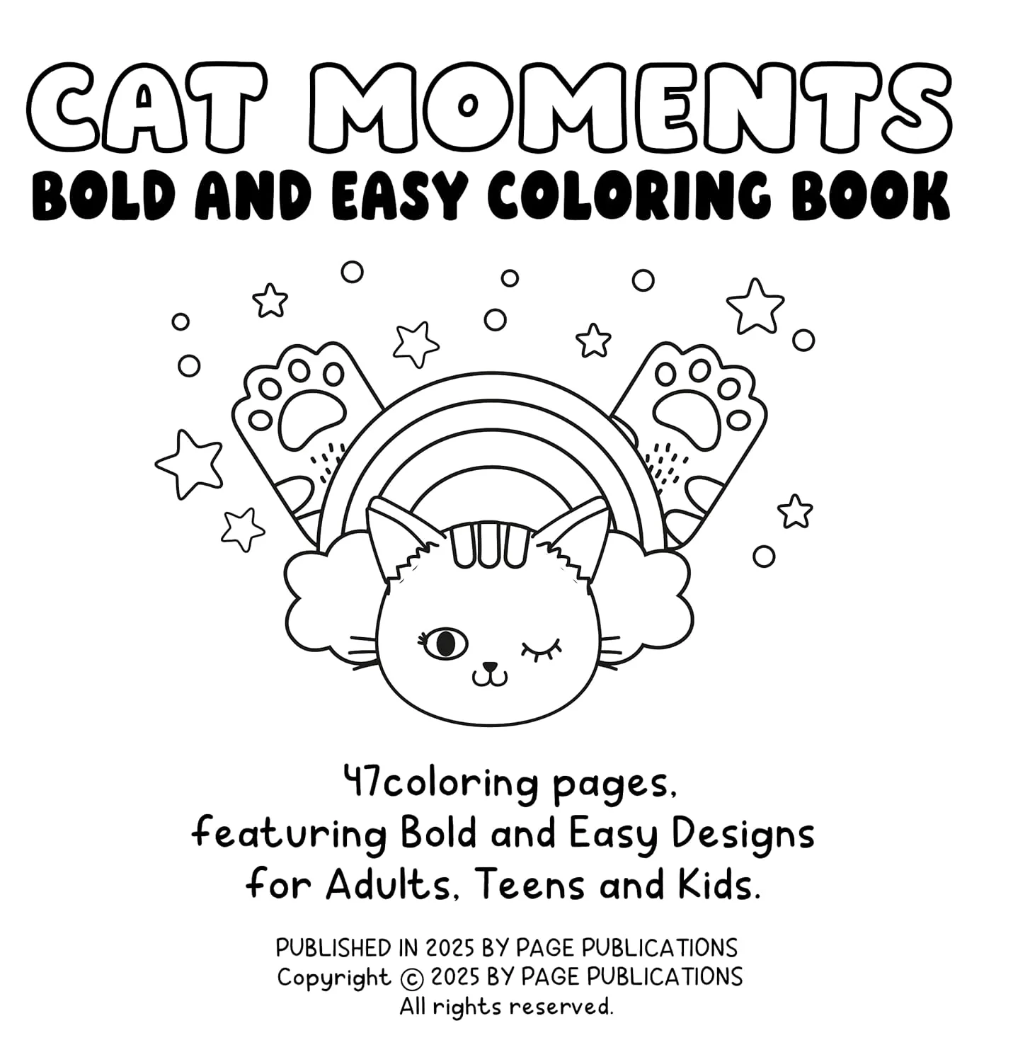 Bold And Easy Coloring Bk Cat Moments R/B