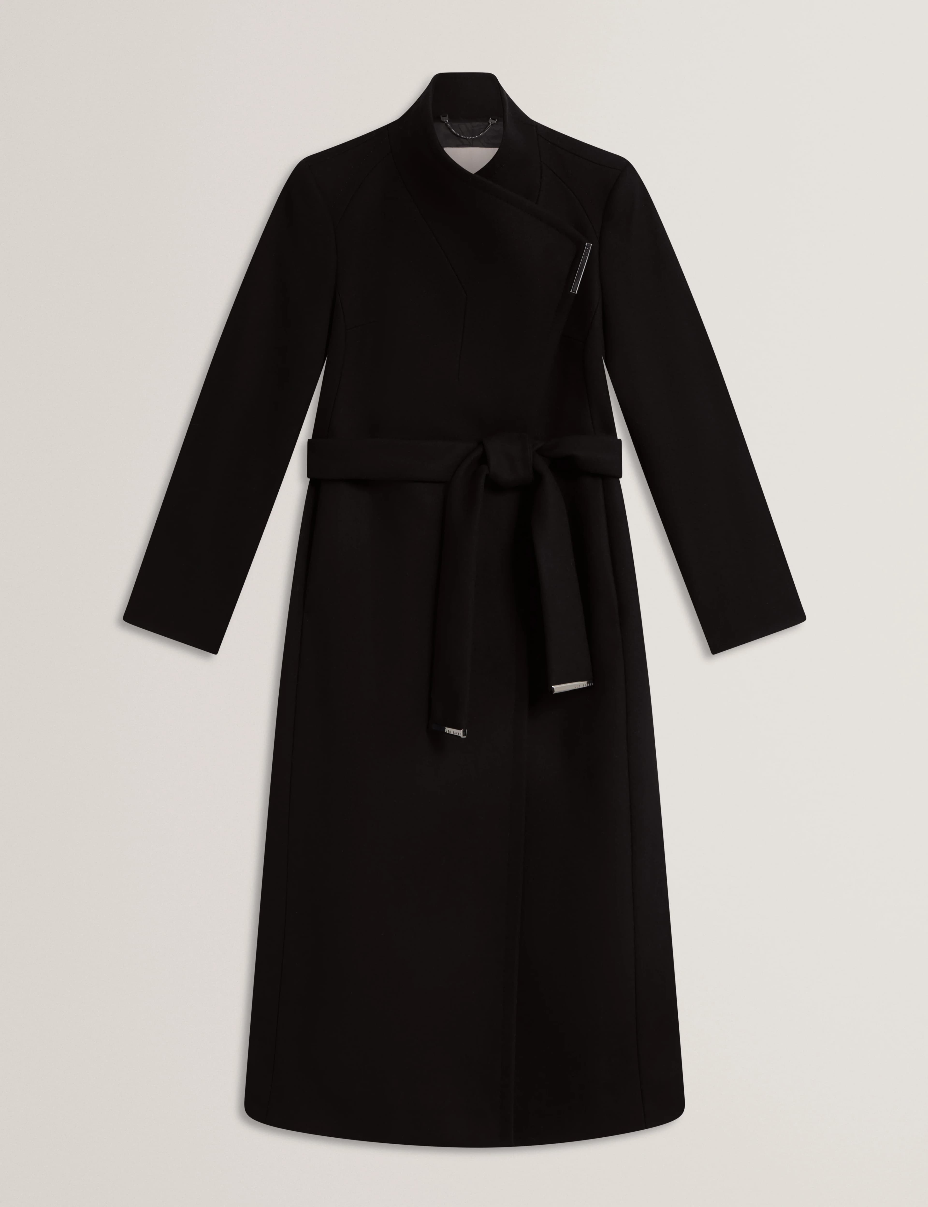 ROSE: Mid Length Belted Wool Wrap Coat