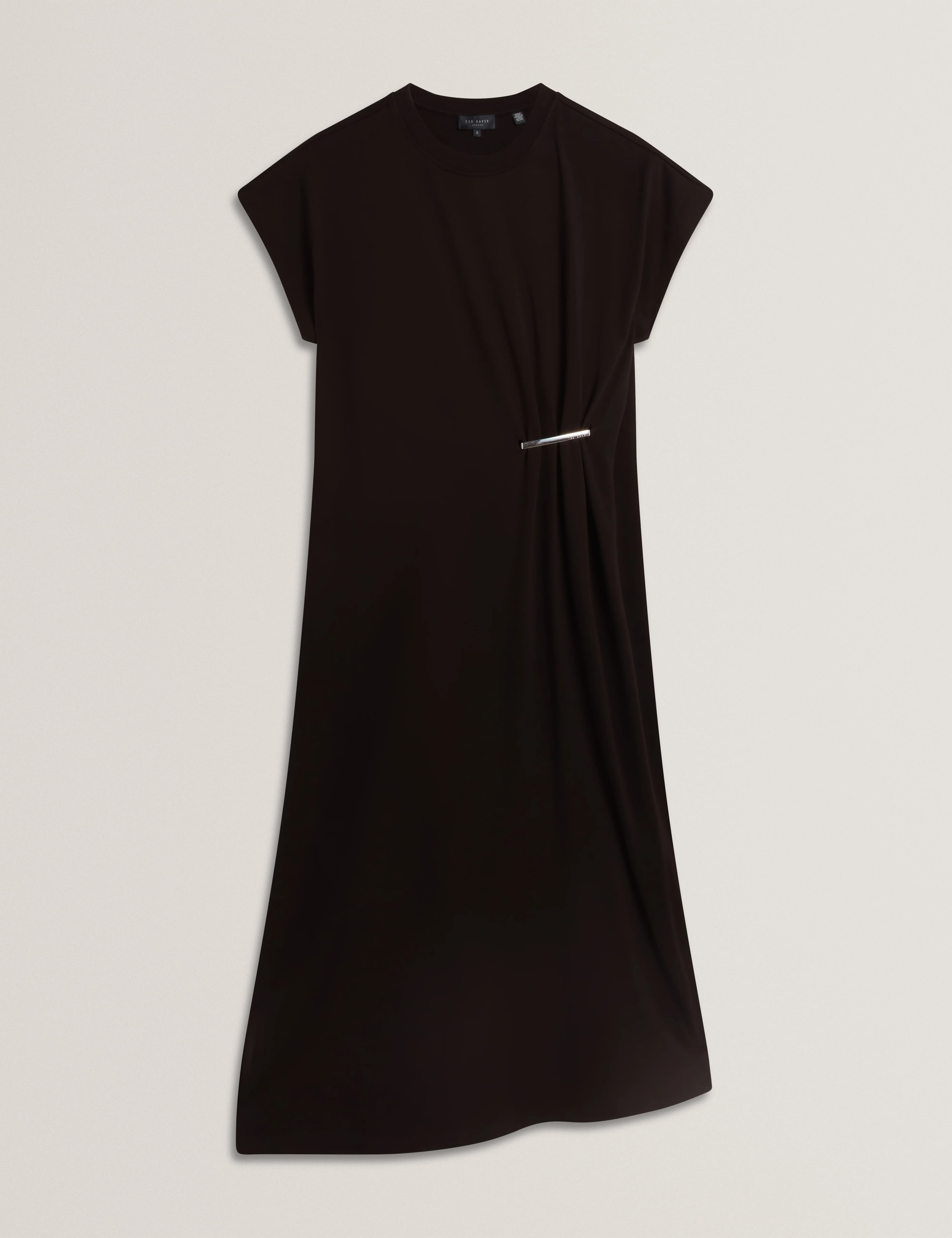 HESSIE: T-Shirt Dress With Metal Trim And Side S