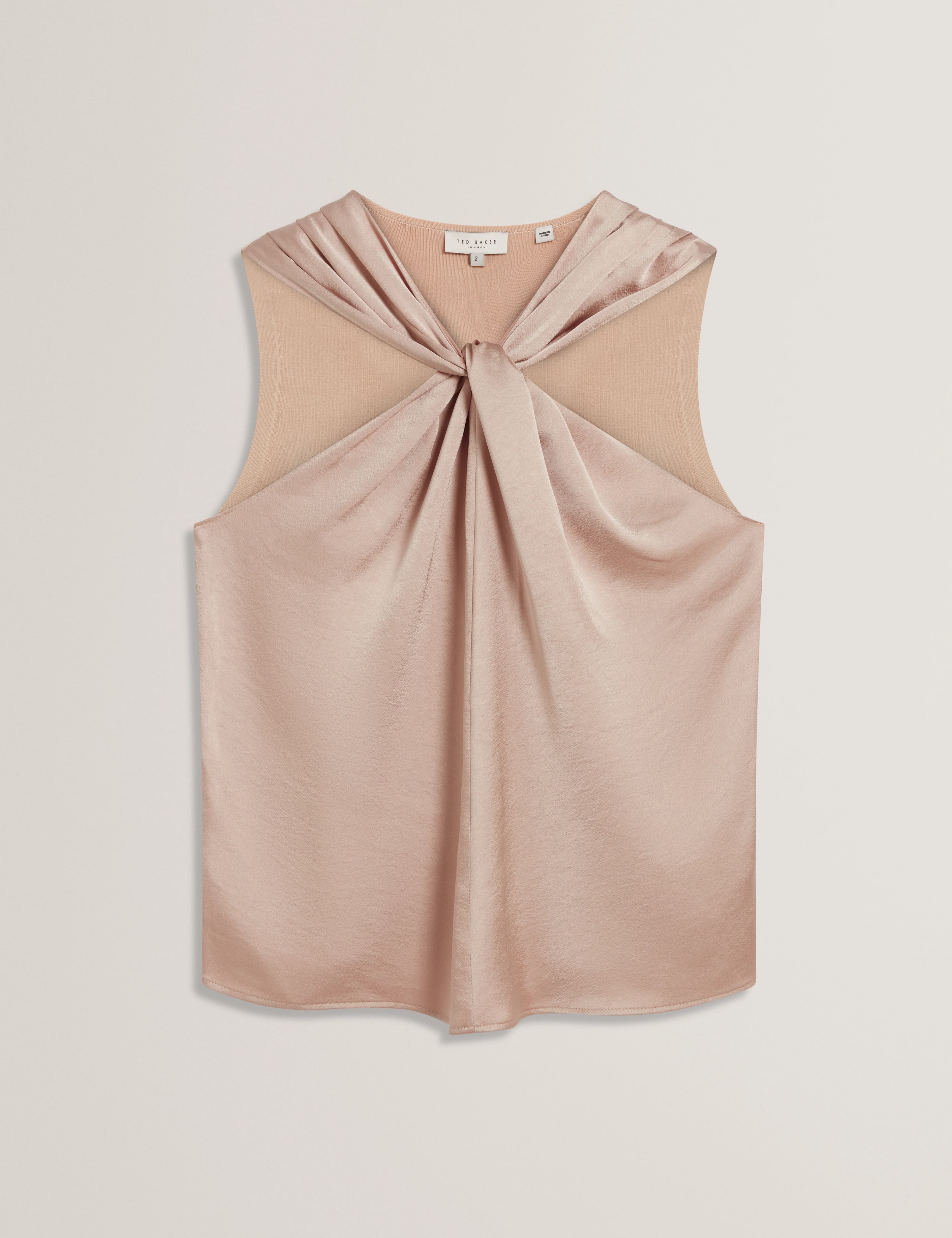 MYLLIA: Knitted Twist Neck Top