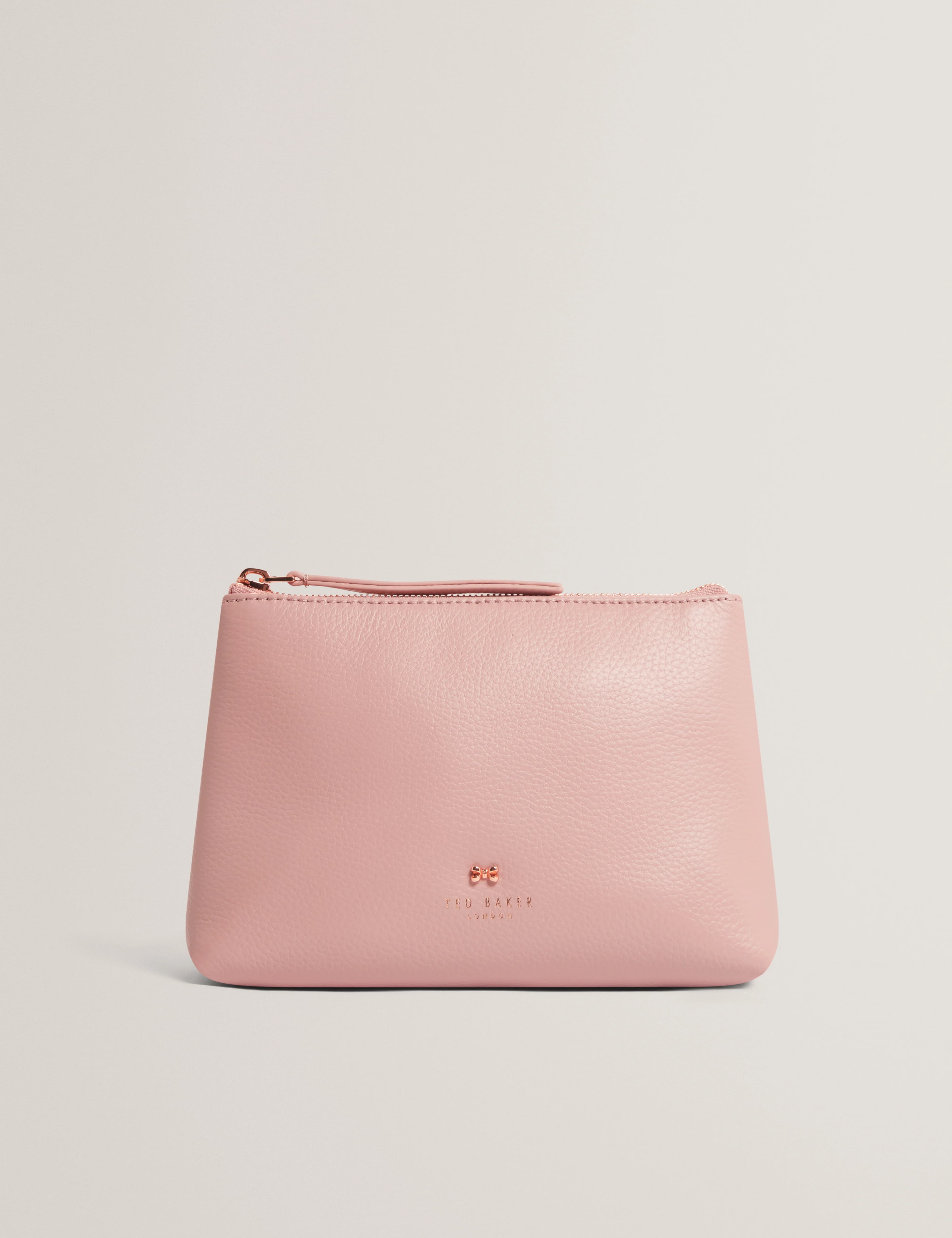 MANII: Bow Detail Leather Wash Bag