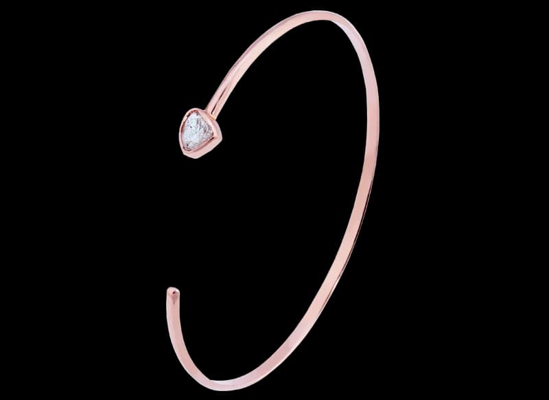 SOLO EARTH CUT DIAMOND GOLD ARM CUFF BRACELET