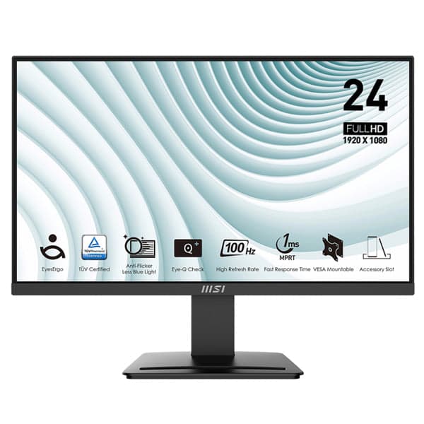 MSi PRO | MP2412 | 23.8" | Business & Productivity Monitor - Black