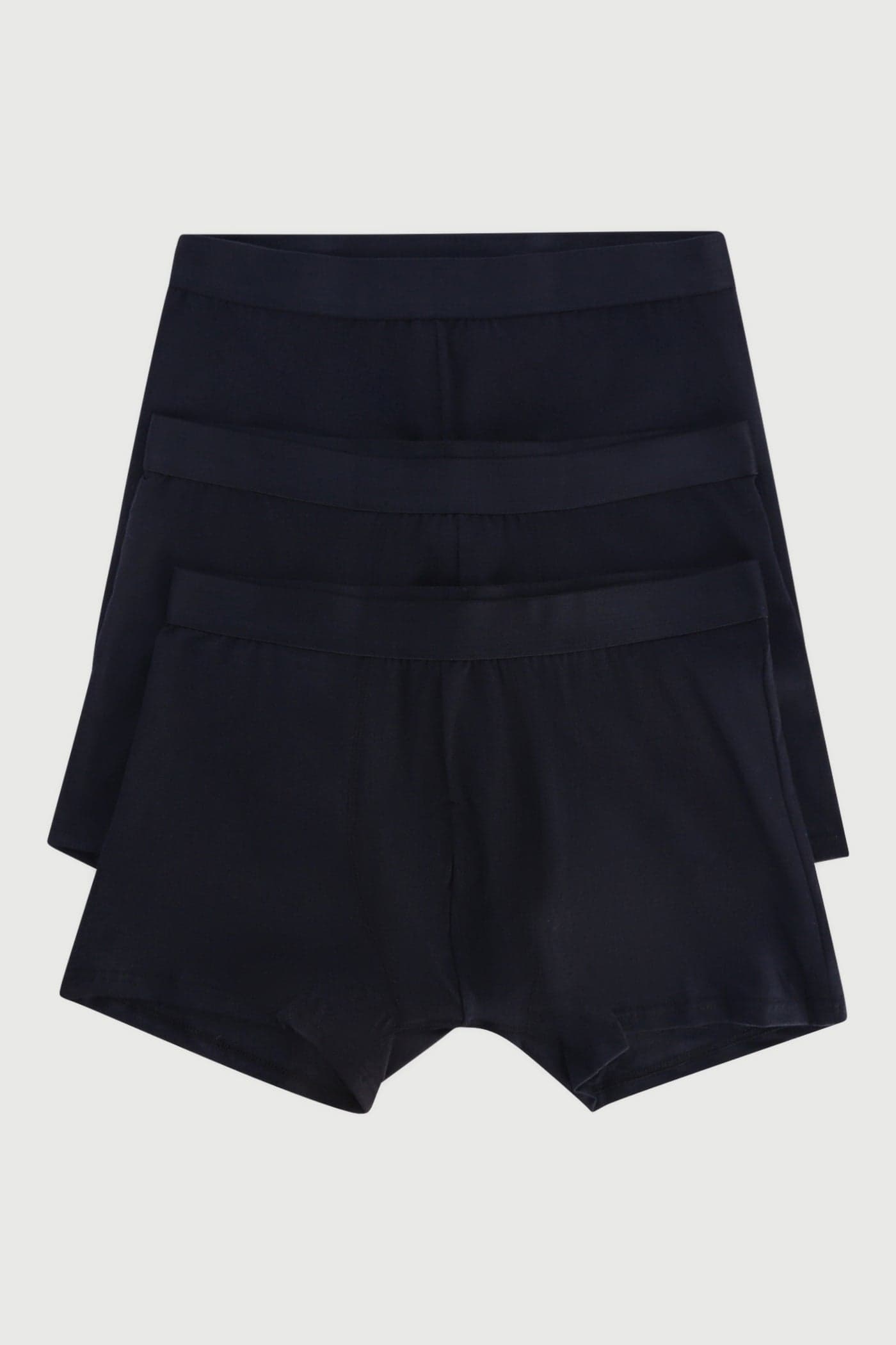 Men's 3 Pack Plain Trunk - Black