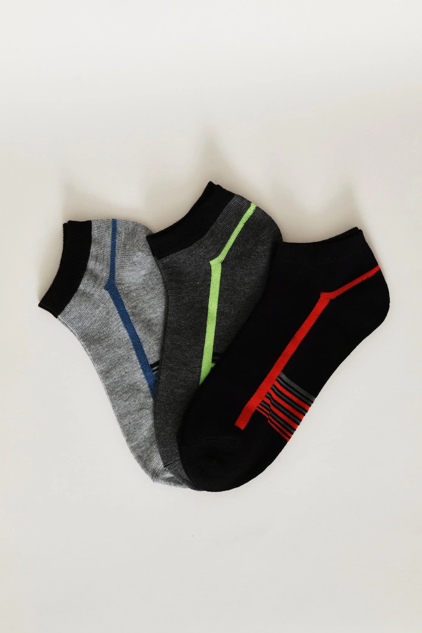 3 Pack Low Cut Socks - Grey