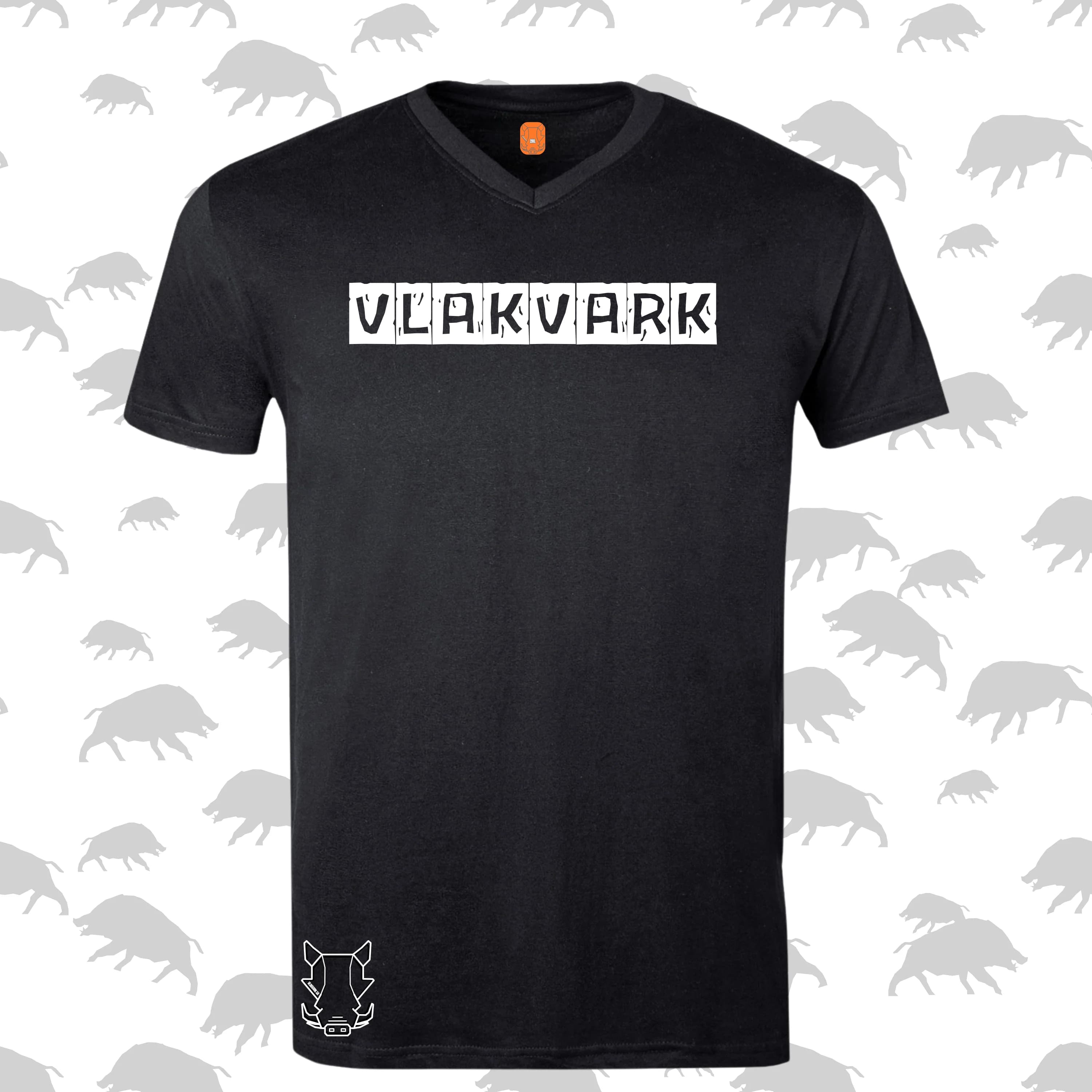 Vlakvark V-nek  T-Hemp vir Mans