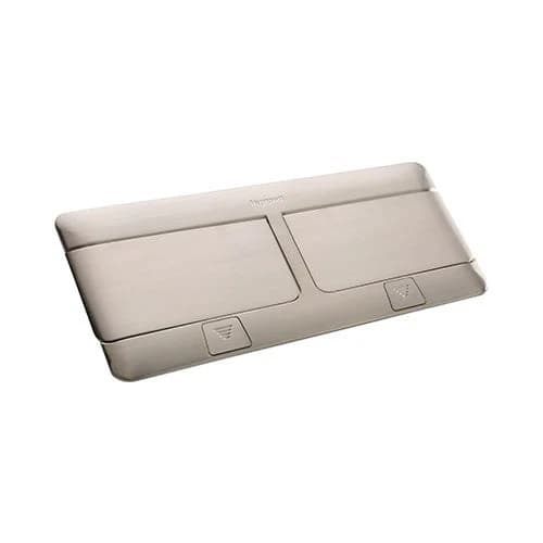 Legrand Arteor 8 Module Pop-Up Floor Box - Brushed Stainless Steel