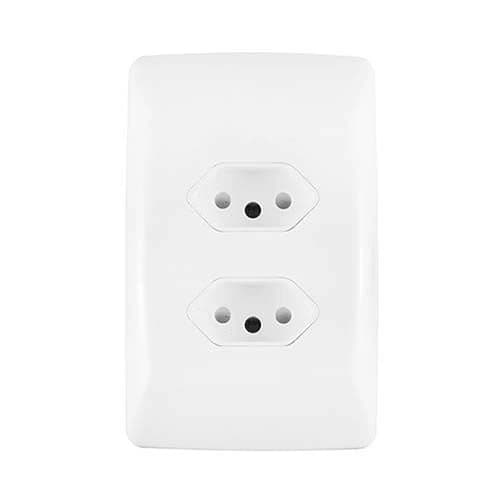 Crabtree Diamond Double Slimline Unswitched Socket 4x2