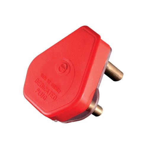 Crabtree Dedicated Domestic Plug Top 3 Pin 16A - Red