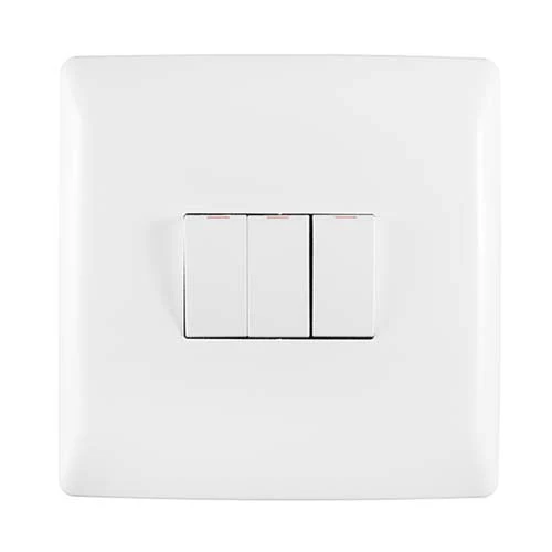 Crabtree Diamond 3 Lever Light Switch 4x4