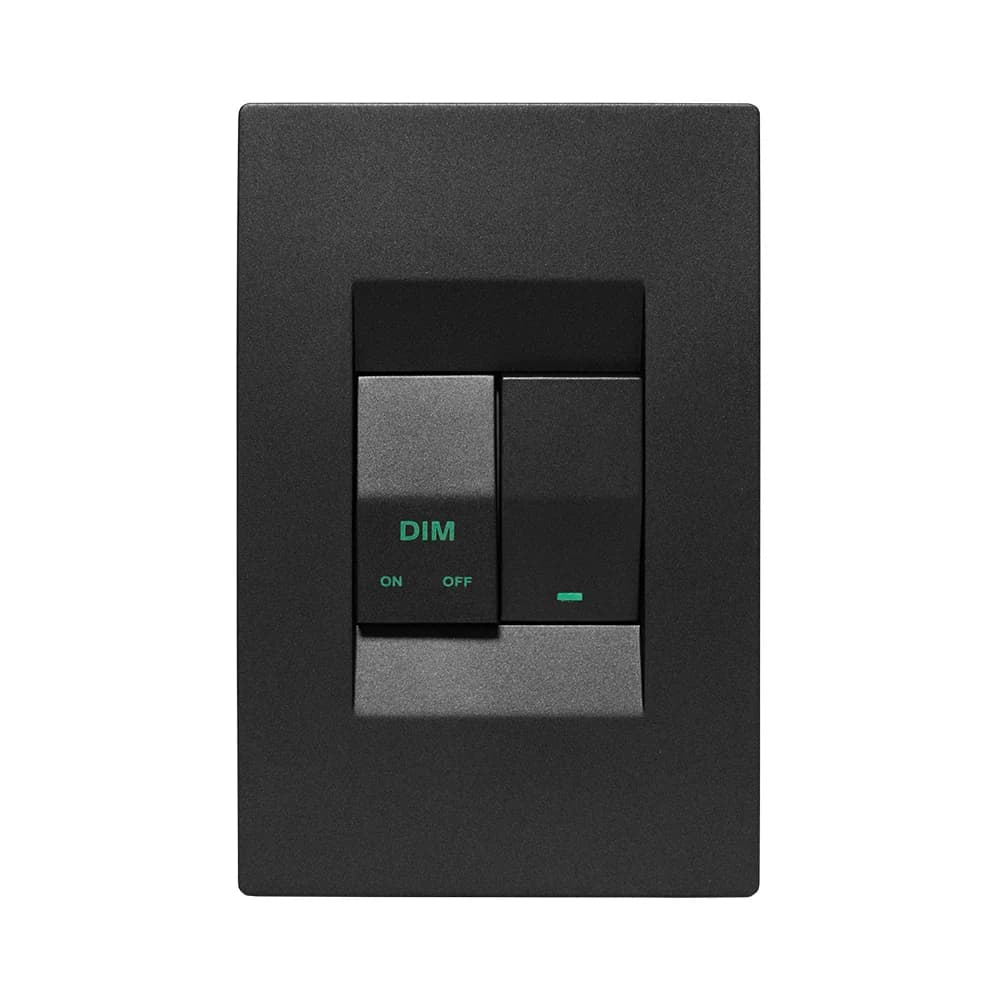 Crabtree Topaz 2 Lever with Dimmer Switch 4x2 - Graphite