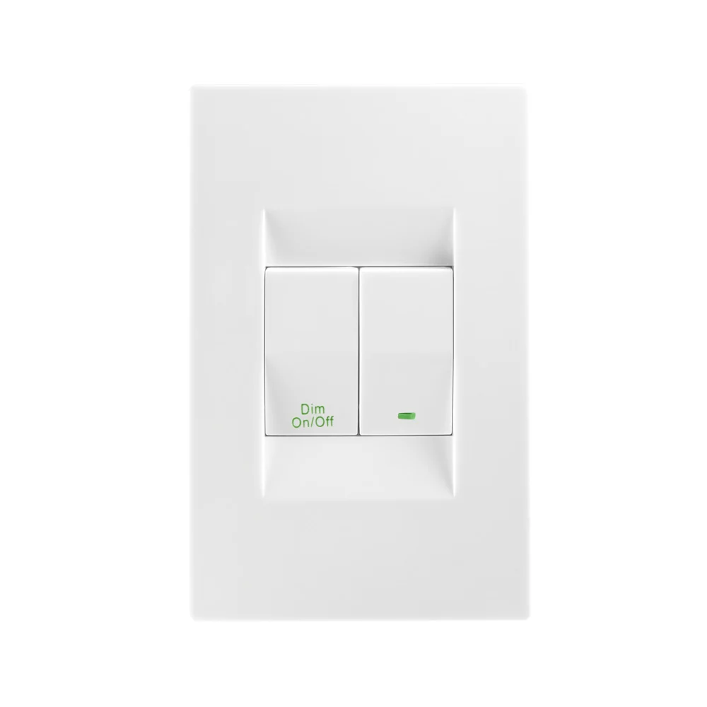 Crabtree Topaz 2 Lever with Dimmer Switch 4x2 - White